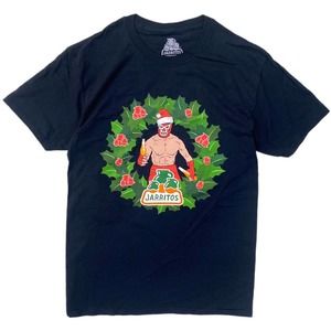 Jarritos Mexico Soft Drink Soda Men's Lucha Libre Wrestler Tee T-Shirt in Navy